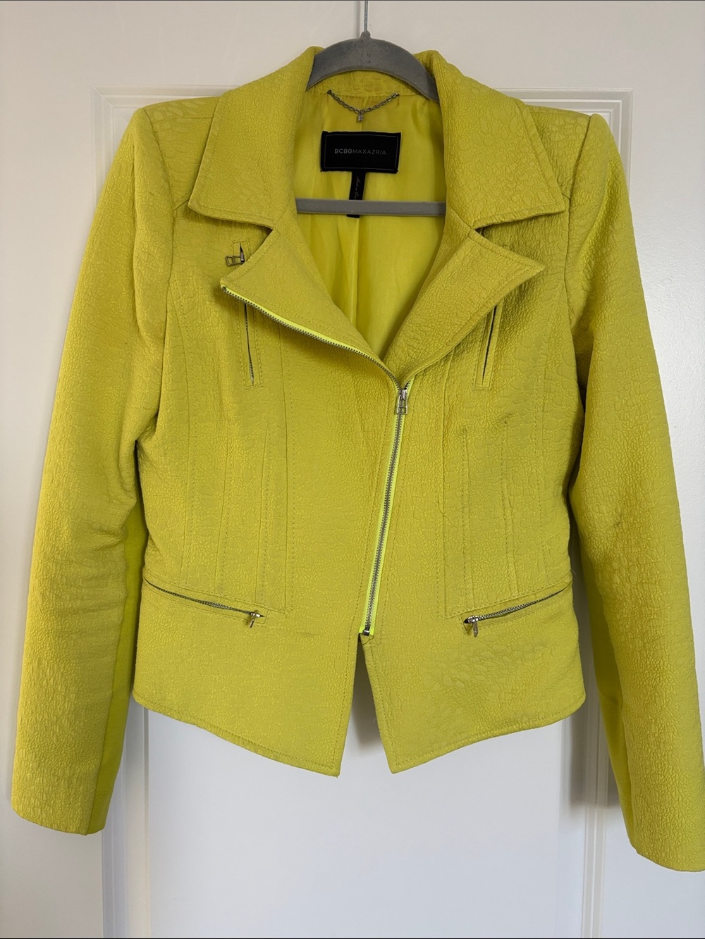 BCBG Lime Green Textured Jacket